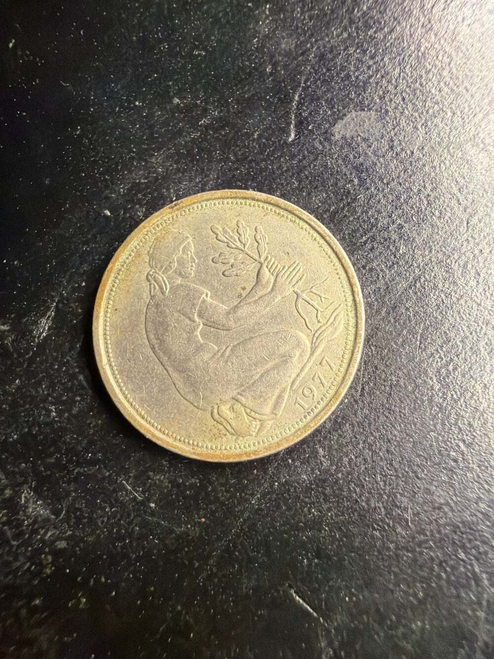 1974 F Germany- 50 Pfenning German Coins,